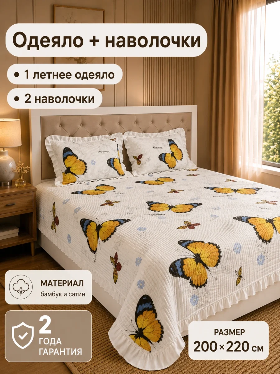 Yostiq jildlari bilan yengil koʻrpa